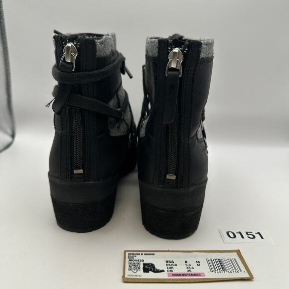 MERRELL Women's 8 Shiloh 2 Warm Pump boot J007720 Black/Gray Zip Up Feature - Picture 3 of 9